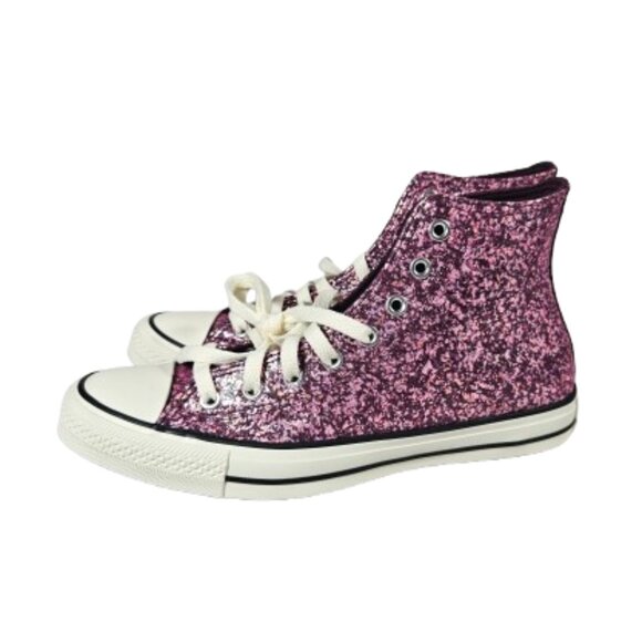 Converse CTAS Hi Orchid Abyss Chuck Taylor High Top Sparkly Sneakers Women 10 - Picture 1 of 11